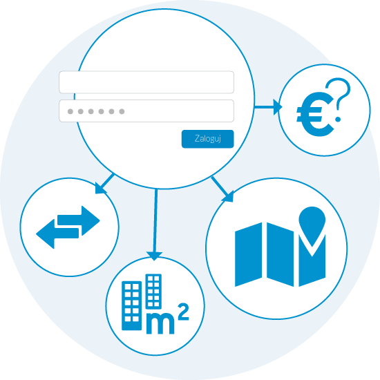 Vyhledávání kanceláří k pronájmu na mapě